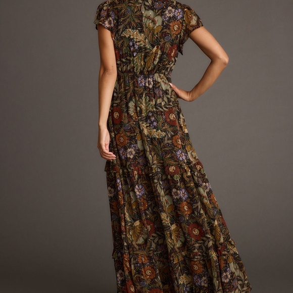 12th Tribe Sundance Floral Paisley Maxi Dress Size MM - Picture 3 of 5